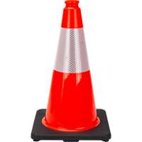 Premium Traffic Cone, 18", Orange, 6" Reflective Collar(s) Action Paper