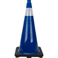 Premium Traffic Cone, 28", Blue, 4" Reflective Collar(s) Action Paper