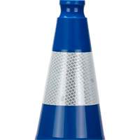 Premium Traffic Cone, 28", Blue, 4" Reflective Collar(s) Action Paper