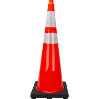 Premium Traffic Cone, 36", Orange, 4" & 6" Reflective Collar(s) Action Paper