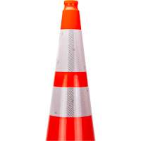 Premium Traffic Cone, 36", Orange, 4" & 6" Reflective Collar(s) Action Paper
