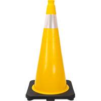 Premium Traffic Cone, 28", Yellow, 4" Reflective Collar(s) Action Paper