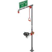 Douche combin&eacute;e avec cuvette ouverte en acier inoxydable et entr&eacute;e sup&eacute;rieure, Socle Action Paper