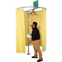 Pipe Mounted Safety Shower Modesty Curtain Action Paper