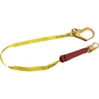 External Energy Absorber Lanyard with 2-1/4" Hook, 6', Snap Hook Center, Snap Hook Leg Ends, Polyester Action Paper