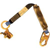 Trailing Rope Grab with Attached Shock Pack Lanyard, 2', Snap Hook Center, Snap Hook Leg Ends, Polyester Action Paper