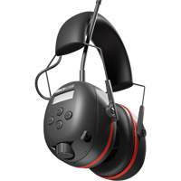Black & Red Air Defender AM/FM Earmuffs, Headband Style, 24 dB Action Paper