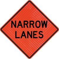 Quadra Flex Roll-Up Sign with Traffic Control Person Ahead Symbol Action Paper