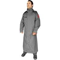 Manteau ignifuge de 52' avec capuchon fixe CoreMAX, Petit, Gris Action Paper