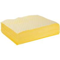 Bonded Sorbent Pads, Hazmat, 15" x 19", 8 gal. Absorbancy Action Paper
