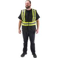 Veste d'arpenteur conforme aux normes de la CSA, Noir, Moyen, Polyester Action Paper