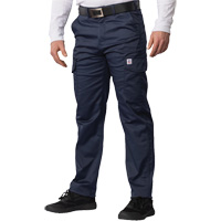 Big Flex Cargo Pants, Poly-Cotton/Spandex, Navy Blue, Size 46, 30 Inseam Action Paper