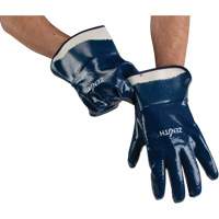 Heavyweight Safety Cuff Gloves, 11/2X-Large, Nitrile Coating, Cotton Shell Action Paper