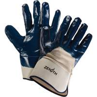 Heavyweight Safety Cuff Gloves, 11/2X-Large, Nitrile Coating, Cotton Shell Action Paper