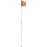 Heavy-Duty Safety Whip, Threaded Mount, 8' High, Orange with Reflective X Action Paper