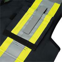6679 High-Visibility Antimicrobial Mesh-Back Surveyor Vest, Black, Small, Polyester Action Paper