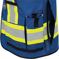 6681 High-Visibility Antimicrobial Mesh-Back Surveyor Vest, Royal Blue, Small, Polyester Action Paper
