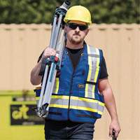 6681 High-Visibility Antimicrobial Mesh-Back Surveyor Vest, Royal Blue, Small, Polyester Action Paper