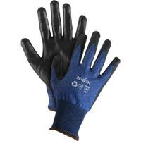 Eco-Friendly Stretch Cut-Resistant Gloves, Size 7, 18 Gauge, Polyurethane Coated, Stainless Steel/HPPE/RPET Shell, ASTM ANSI Level A5 Action Paper