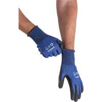 Eco-Friendly Stretch Cut-Resistant Gloves, Size 7, 18 Gauge, Polyurethane Coated, Stainless Steel/HPPE/RPET Shell, ASTM ANSI Level A5 Action Paper