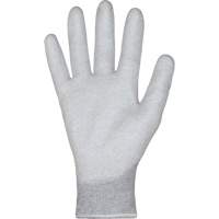 Gants blancs KnitActiv dissipatifs &eacute;lectrostatiques et peu pelucheux, 5, R&ecirc;vetement Polyur&eacute;thane, Calibre 13, Enveloppe en Nylon/Coton Action Paper