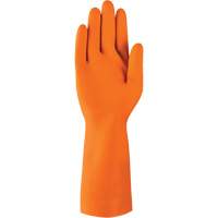 AlphaTec&reg; 87-208 Heavy-Duty Chemical-Resistant Gloves, Size 7, 12.8" L, Rubber Latex, Cotton/Flock-Lined Inner Lining, 29.5-mil Action Paper