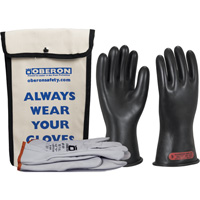 Class 0 Rubber Electrical Glove Kit, 8, 11" L, 20 cal/cm², NFPA 70E Action Paper