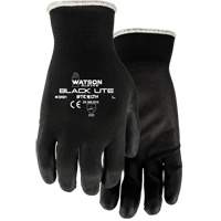 391 Stealth Black Lite Gloves, X-Small, Polyurethane Coating, Polyester Shell Action Paper
