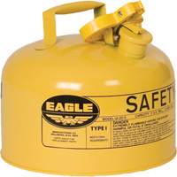 Safety Can for Diesel, Type I, Galvanized Steel, 2.5 US gal., Yellow, FM Approved/UL/ULC Listed Action Paper