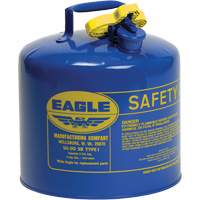 Safety Can for Kerosene, Type I, Galvanized Steel, 5 US gal., Blue, FM Approved/UL/ULC Listed Action Paper