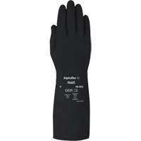 AlphaTec 38001PP Medium Duty Chemical-Resistant Gloves, Size 7, 14" L, Butyl Rubber, 14-mil Action Paper