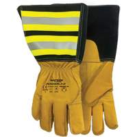 Powerline Water-Resistant Gloves, Leather, Medium Action Paper