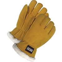 Driver's Gloves, Medium, Split Deerskin Palm, Sherpa Inner Lining Action Paper