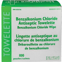 Serviette au chlorure de benzalkonium BZK, Serviette, Antiseptique Action Paper