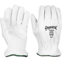 Cut-Resistant Driver's Gloves, Small, Grain Goatskin Palm Action Paper