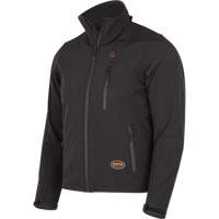 Heated Soft-Shell Jacket, Men's, Small, Black Action Paper
