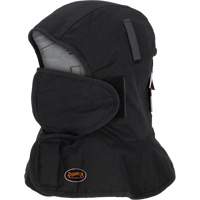 Doublure matelass&eacute;e ignifug&eacute;e Pioneer 765A pour casque de s&eacute;curit&eacute; avec un long cou et embout buccal amovible, Noir/Gris, Coton/FR-Tech/Modacrylique/Nylon Action Paper