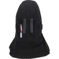 Doublure matelass&eacute;e ignifug&eacute;e Pioneer 765A pour casque de s&eacute;curit&eacute; avec un long cou et embout buccal amovible, Noir/Gris, Coton/FR-Tech/Modacrylique/Nylon Action Paper