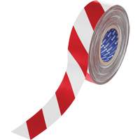 ToughStripe&reg; Max Floor Marking Tape, 2" x 100', Polyester, Red and White Action Paper