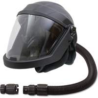 DEFENDER Supplied Air Respirator Shield & Helmet with No Flow Valve, Universal, Facepiece Action Paper