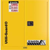Armoire de s&eacute;curit&eacute; pour produits inflammables Utili-Guard+, 30 gal., 1 Porte(s), 43" La x 44" h x 22" p Action Paper