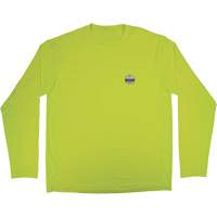 Chemise de refroidissement &agrave; manches longues avec protection solaire et UV Chill-Its 6689, Jaune lime haute visibilit&eacute;, Petit Action Paper