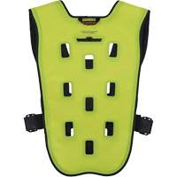 Chill-Its 6685 Dry Evaporative Cooling Vest with Zipper Closure, X-Small, High Visibility Lime-Yellow Action Paper