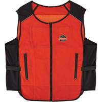 Chill-Its 6260 Lightweight Phase Change Cooling Vest with Rechargeable Packs, Small/Medium, Orange Action Paper