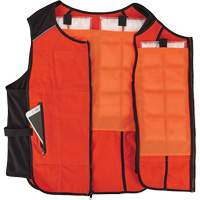 Chill-Its 6260 Lightweight Phase Change Cooling Vest with Rechargeable Packs, Small/Medium, Orange Action Paper