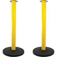 Industrial Stanchion, 37" High, Yellow Action Paper