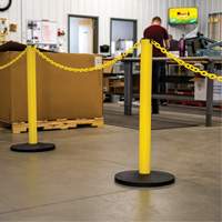 Industrial Stanchion Kit with Plastic Chain, 37" High, Red Action Paper