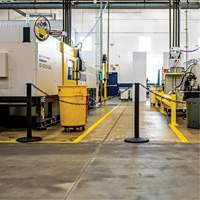 Industrial Stanchion Kit with Plastic Chain, 37" High, Red Action Paper