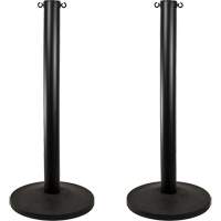 Industrial Stanchion, 37" High, Black Action Paper