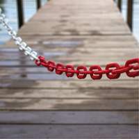 Bicolour Plastic Barrier Chain, Green/White Action Paper